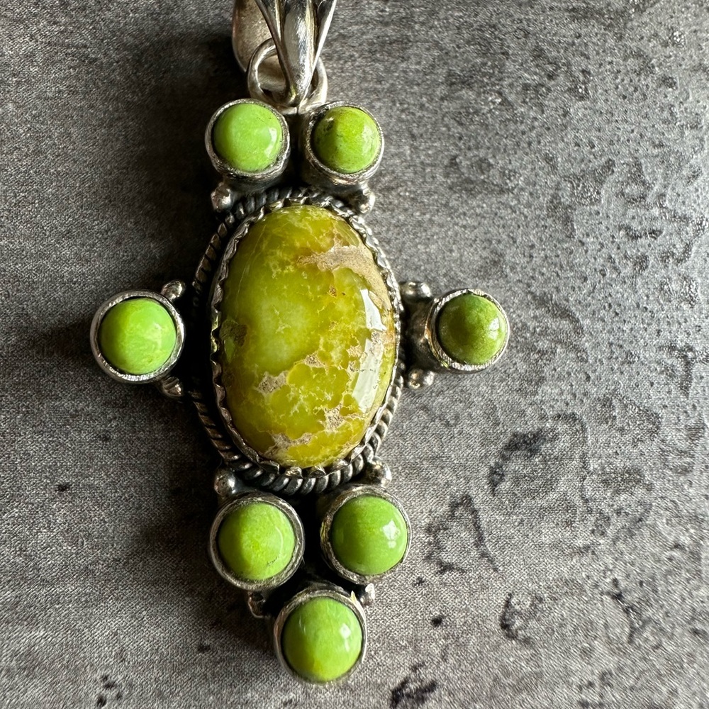Sonoran Turquoise Sterling 925 Silver Pendant - Picture 2 of 4